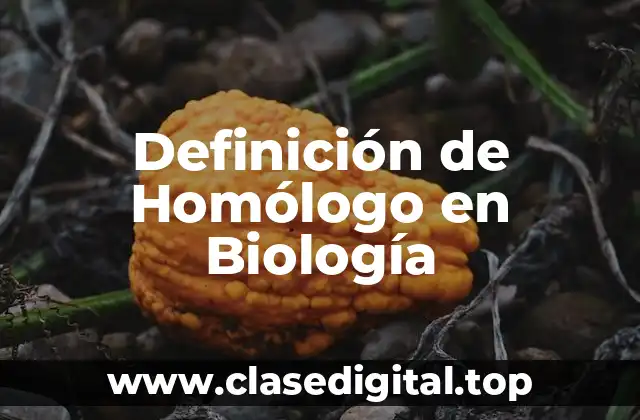 Definición de Homólogo en Biología