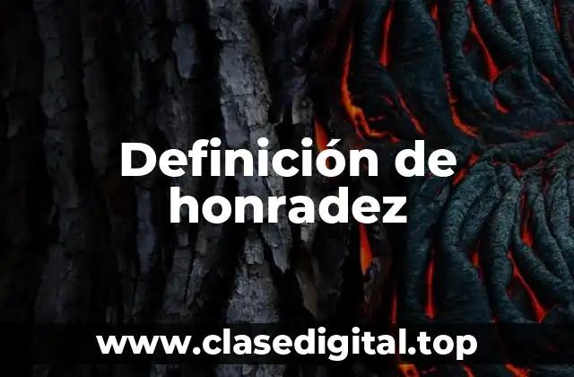 Definición técnica de honradez