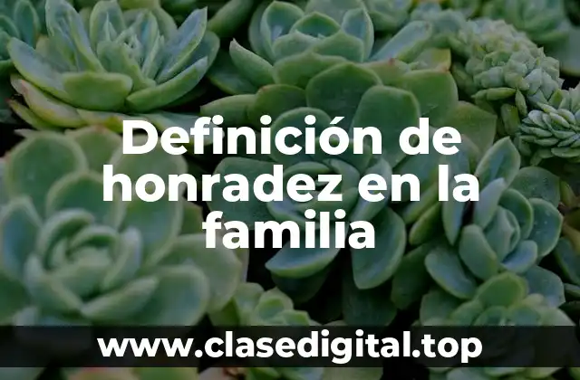 Definición de honradez en la familia