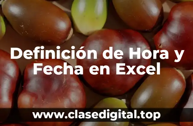 Definición de Hora y Fecha en Excel