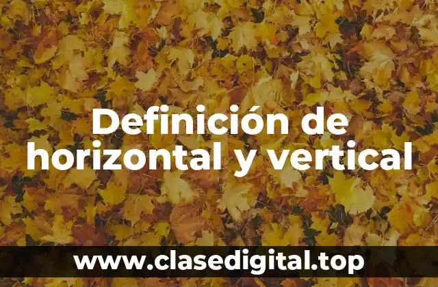 Definición de horizontal y vertical