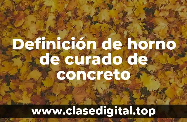 Definición de horno de curado de concreto