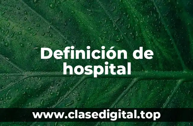 Definición de hospital
