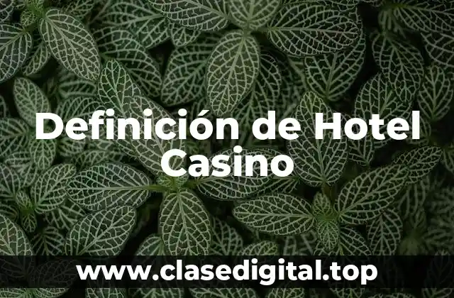 Definición de Hotel Casino