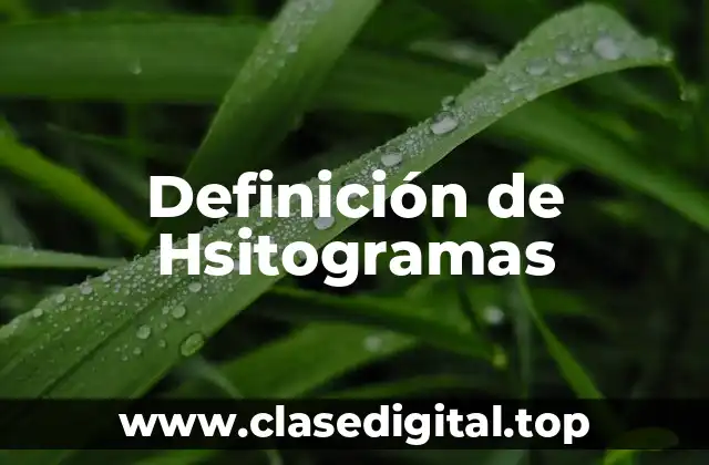 Definición de Hsitogramas