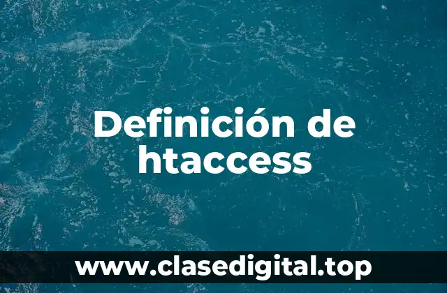 Definición de htaccess