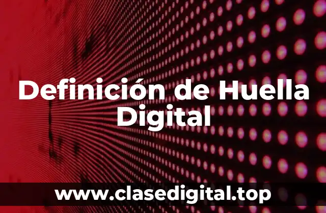 Definición de Huella Digital