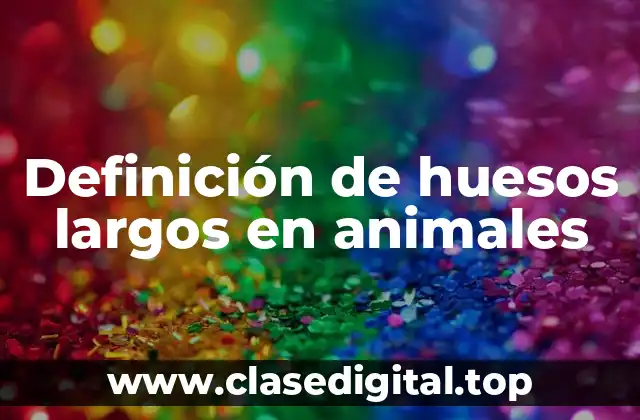 Definición de huesos largos en animales