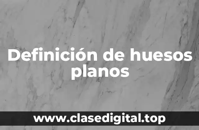 Definición de huesos planos