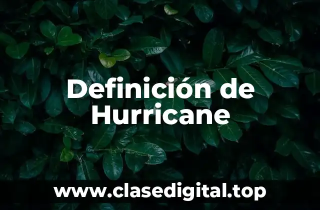 Definición de Hurricane