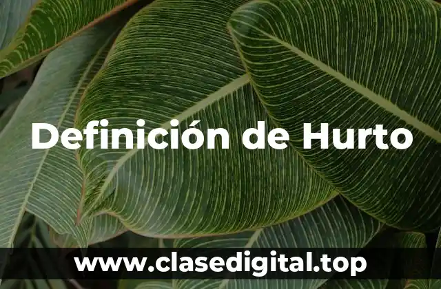 Definición de hurto