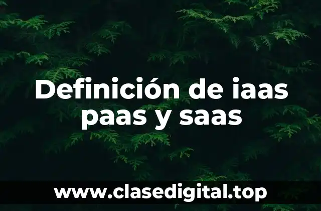 Ejemplos de iaas paas y saas