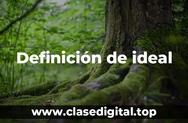 Ejemplos de ideal