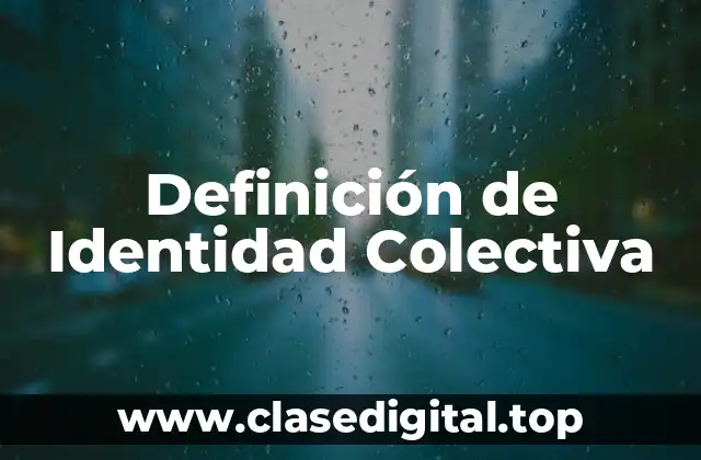 Definición técnica de identidad colectiva