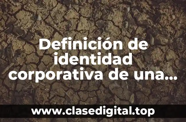 Definición de identidad corporativa de una empresa