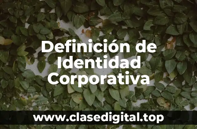 Definición de Identidad Corporativa