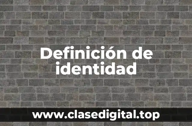 Ejemplos de identidad
