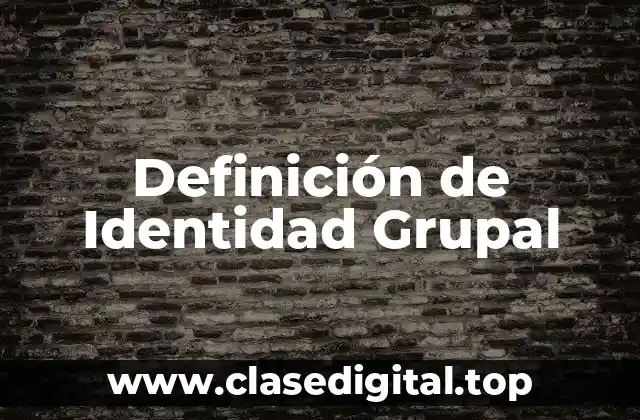 Definición de Identidad Grupal