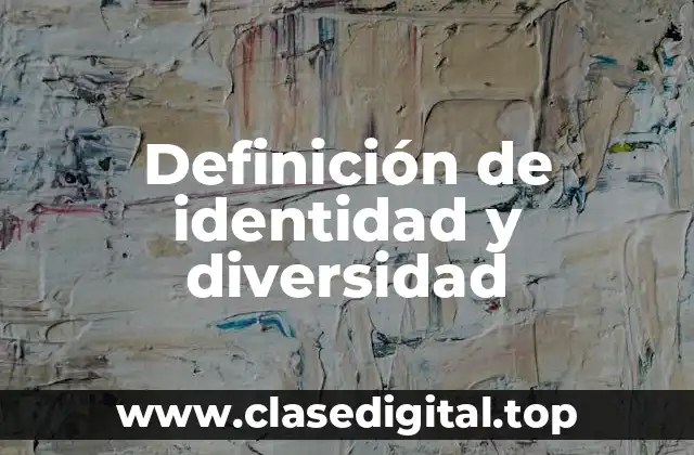 Definición de identidad y diversidad