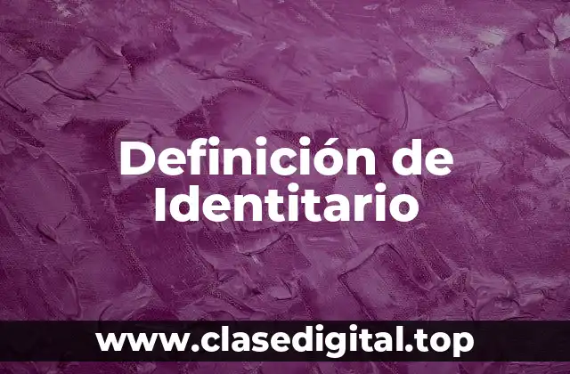 Definición de Identitario