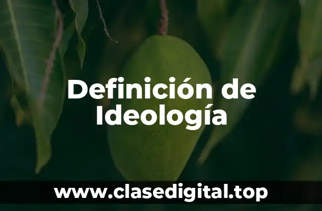 📗 Definición técnica de Ideología