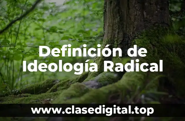Definición de Ideología Radical