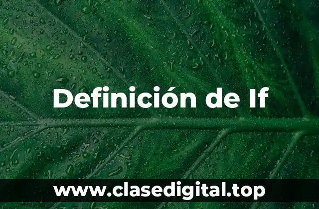 Definición de If