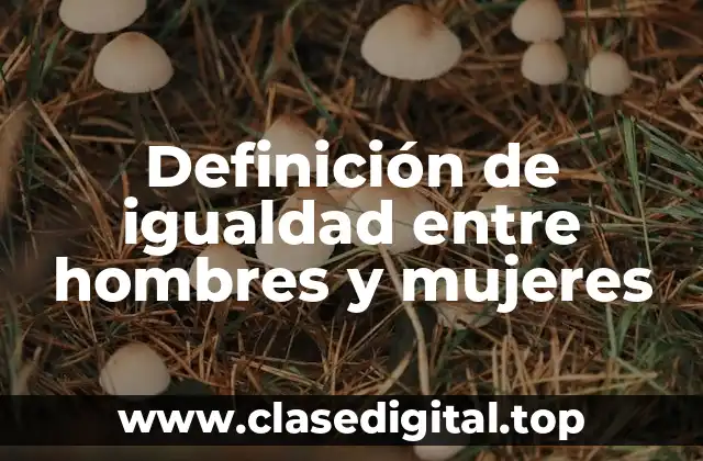 Definición de igualdad entre hombres y mujeres