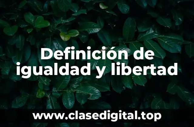 Definición de igualdad y libertad