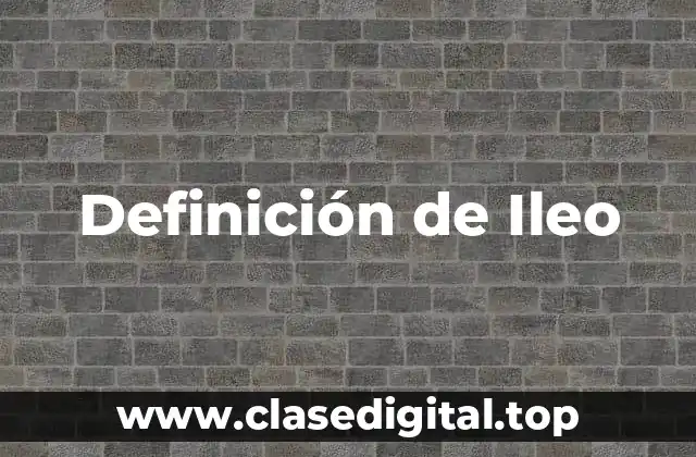 Definición de Ileo