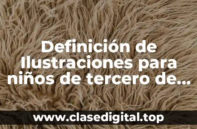 Definición técnica de ilustraciones para niños de tercero de primaria