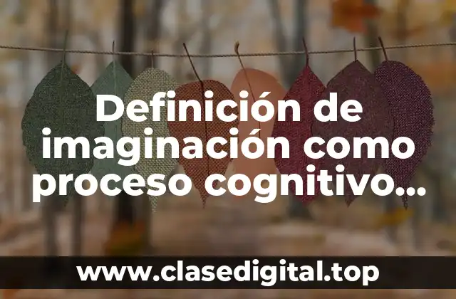 Definición de imaginación como proceso cognitivo superior