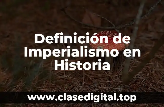 Definición de Imperialismo en Historia