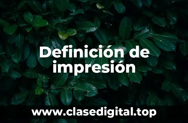 Definición técnica de impresión