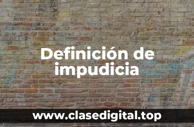 Definición de impudicia