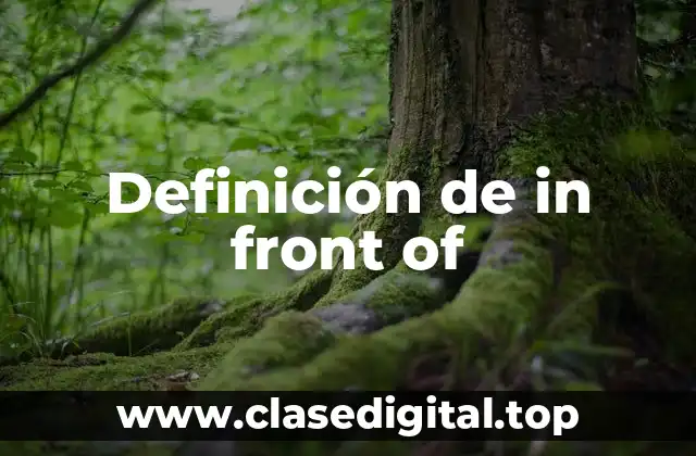 Definición de in front of