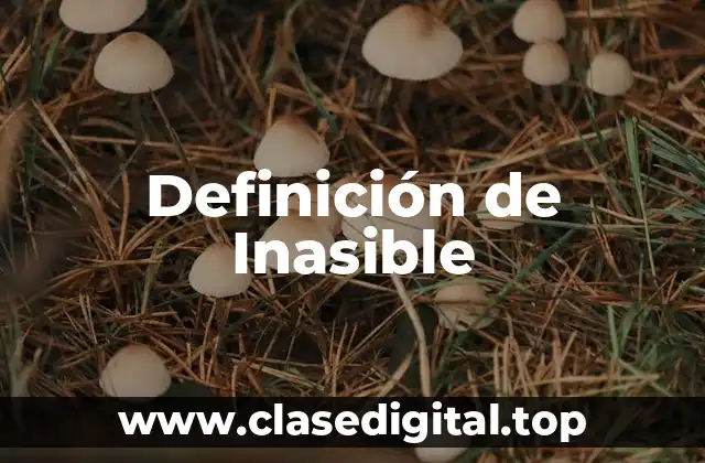 Definición de Inasible