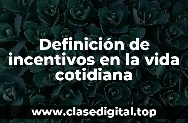 Ejemplos de incentivos en la vida cotidiana