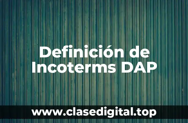 Definición de Incoterms DAP