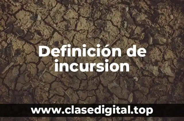 Definición de incursion