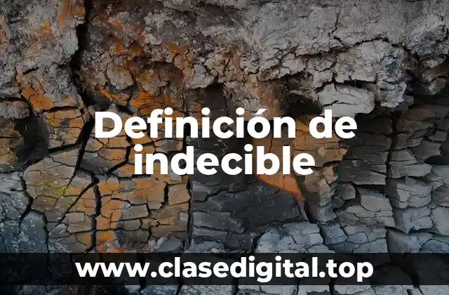 Definición técnica de indecible