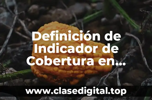 Definición de Indicador de Cobertura en educativa