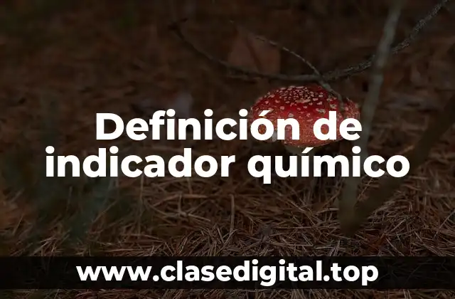 Definición de indicador químico