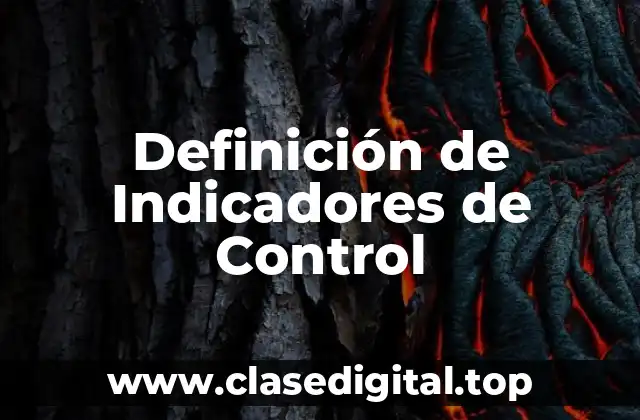 Definición de Indicadores de Control