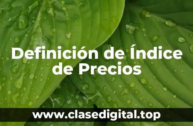 Definición de Índice de Precios