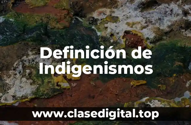 Definición de Indigenismos