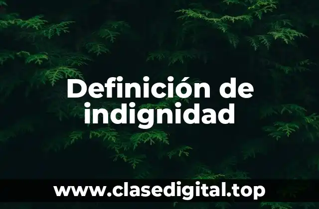 Definición de indignidad