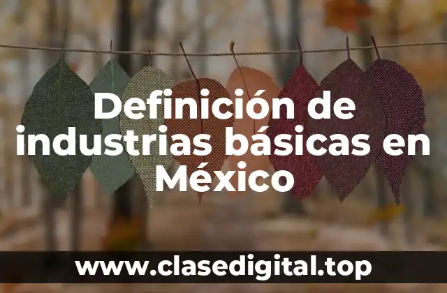 Ejemplos de industrias básicas en México