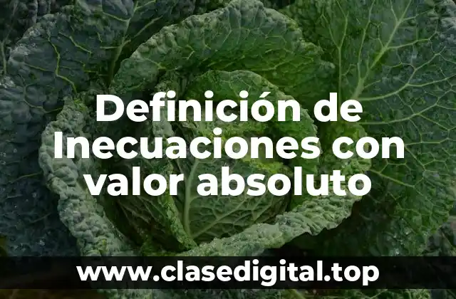 Definición de Inecuaciones con valor absoluto