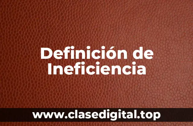 Definición de Ineficiencia